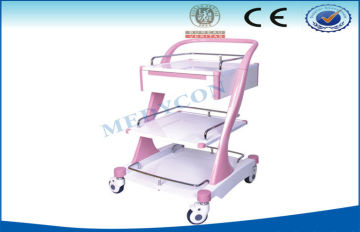 Manual Surgery Drug / Medication Trolley , Abs Emergency Cart