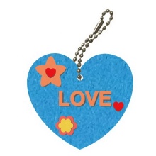 Custom LOVE Shape EVA Key Chain with Personalized Letters