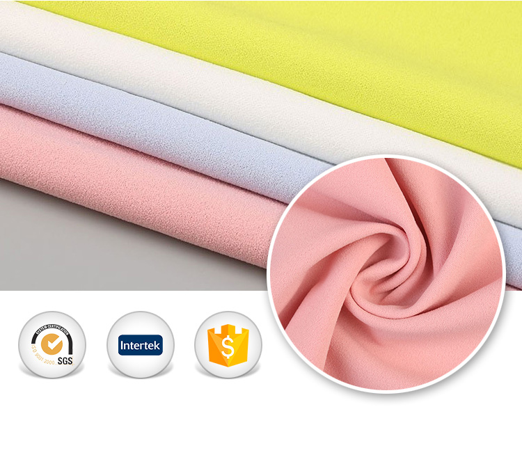 Hot selling wholesale 100% polyester stretch scuba crepe knit fabric price for trousers