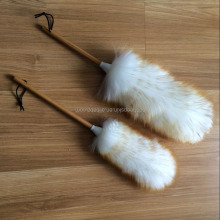 Lambswool Wool Duster with Extended Straight Bamboo Handles