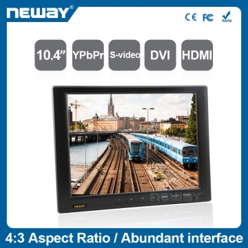 10.4 inch 4-wires resistive touch panel TFT LCD monitor,4;3 Aspect Ratio lcd gaming monitor