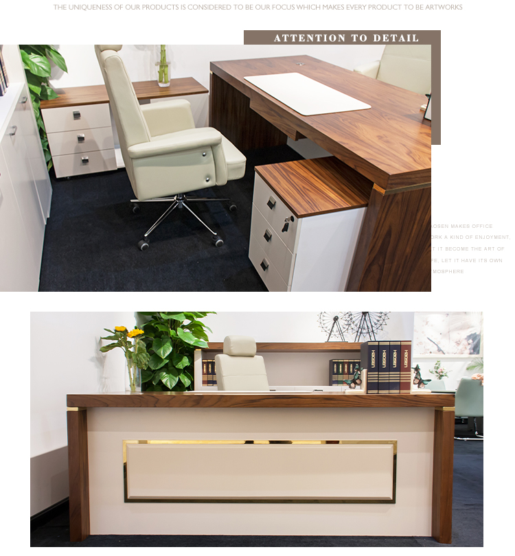 Modern style MDF 09007 Wood executive Computer desk Work office furniture executive desk use