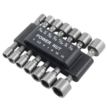 Wholesale Professional Hex Nut Driver Socket Kit with Impact Socket Set and Drill Bit Adapter - Metric