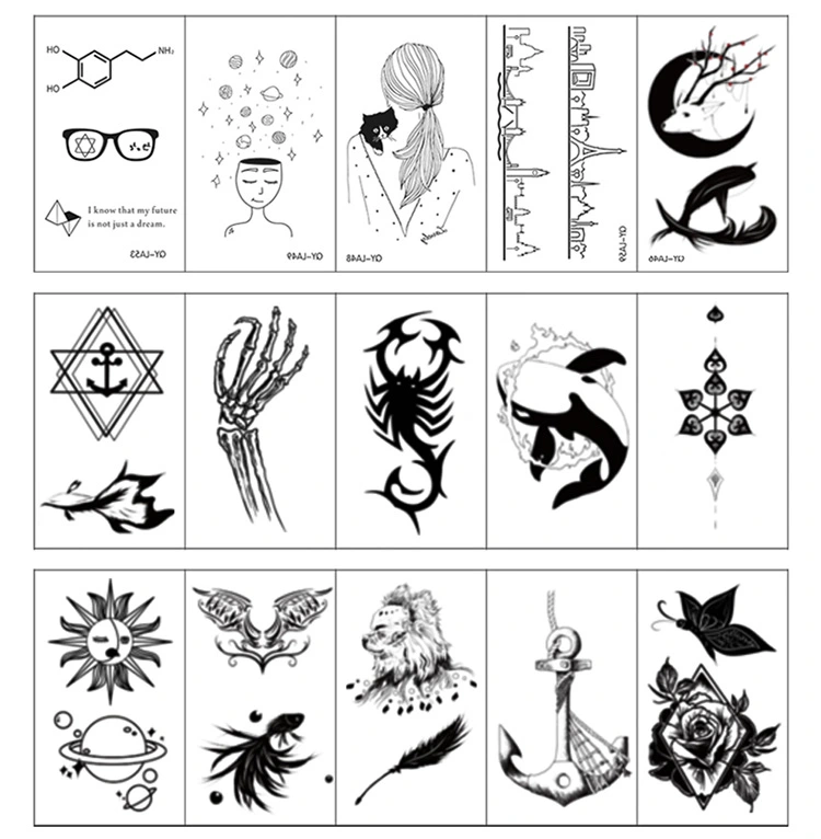 Tattoo Stickers Temporary Long Lasting Different Patterns for Beauty and Handsome