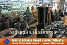 Carved marble stone vase