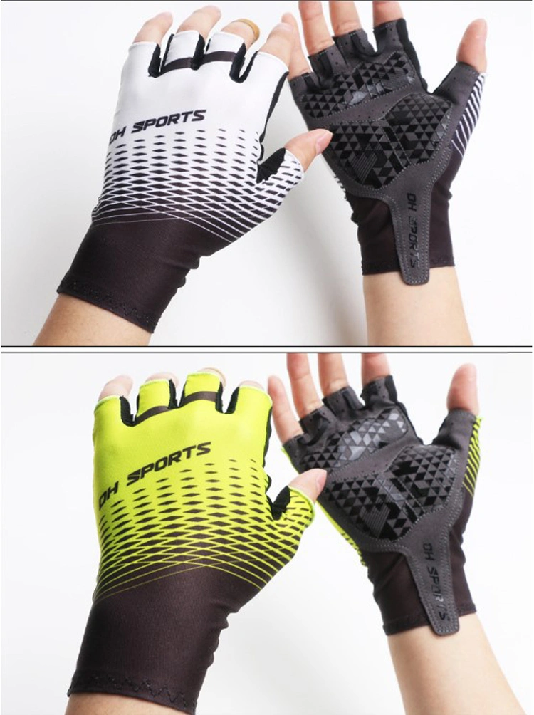 Wholesale Sunscreen Breathable Sweat-Absorbent Non-Slip Unisex Cycling Half-Finger Motorcycle Gloves