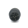 Conector de enchufe redondo m8 3 polos macho recto