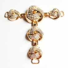 New T-Strap Sandal Trim with Rhinestone Embellished