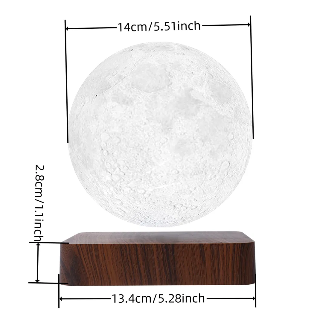 Levitating Rotating Moon Lamp with Three Color Modes