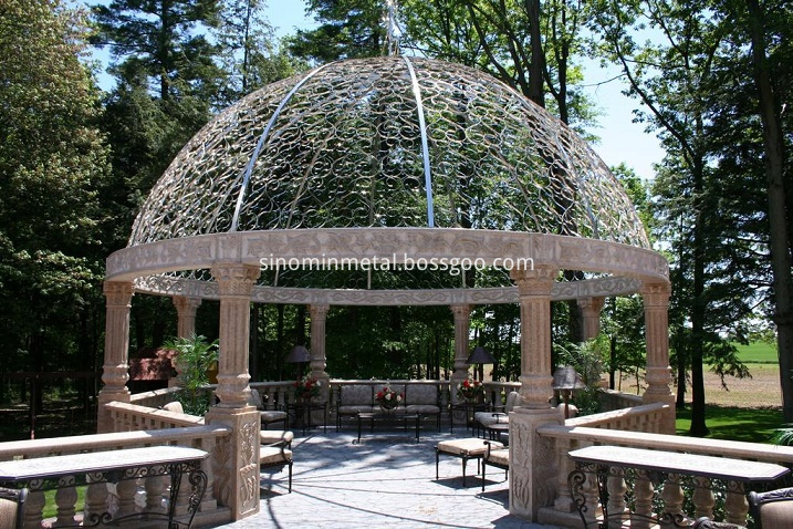 carved marble stone gazebo