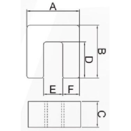 U-type soft magnetic powder transformer core