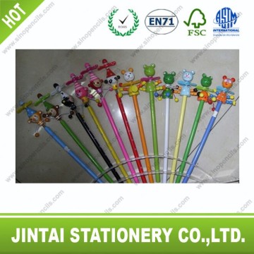 Promotional Pencil with Clip,Wooden Pencil with Topper,Fancy Pencil