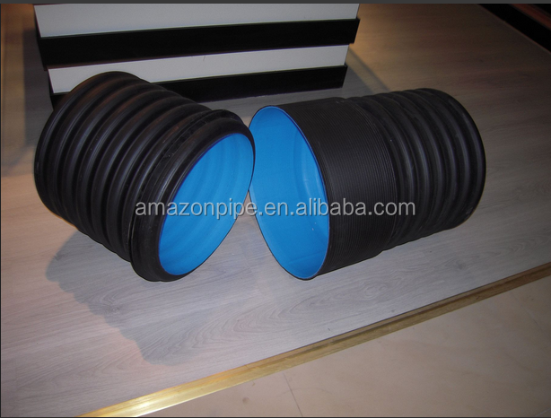 large diameter plastic corrugated culvert HDPE drainage pipe