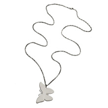 Designer setting butterfly long alloy chain pendant necklace