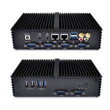 Qotom-Q310P Fanless Mini PC Barebone Mini PC Celeron 3215U Dual Core