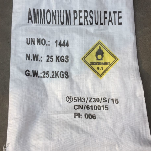 ammonium persulfate decoloring bleaching of oil cleaning