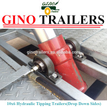 Australia farm gal utility welded tandem tipping box cage trailer