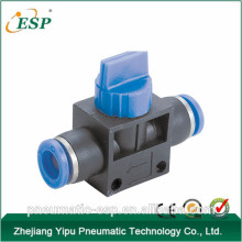 yuyao ESP plastic pneumatic union straight hand valve