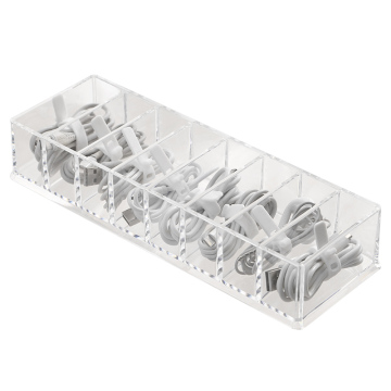 Plastic Data cable storage box desk Organizer