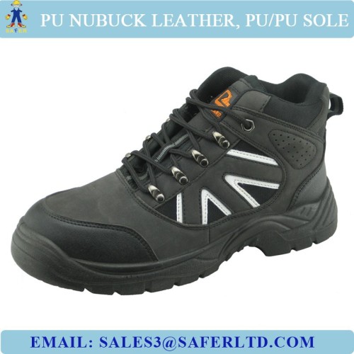 Reflective stripe PU nubuck leather work boots                        
                                                Quality Choice