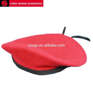 RED COLOR MILITARY BERET 100% WOOL BERET
