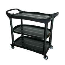 3-Layer Food Service Cart with Wheels: A Versatile Plastic Utility Cart for Efficient Bowl Collection