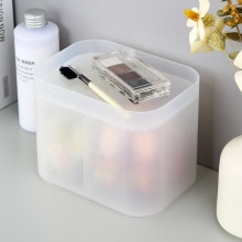 PP Dustproof Stackable Makeup Organizer with Divides
