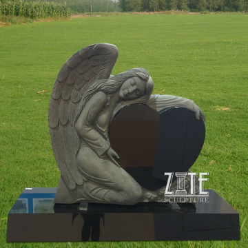 New Designs Hand Carved black granite grave monument marble tombstone