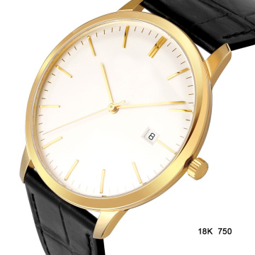 Swiss ETA automatic men 18K gold watch