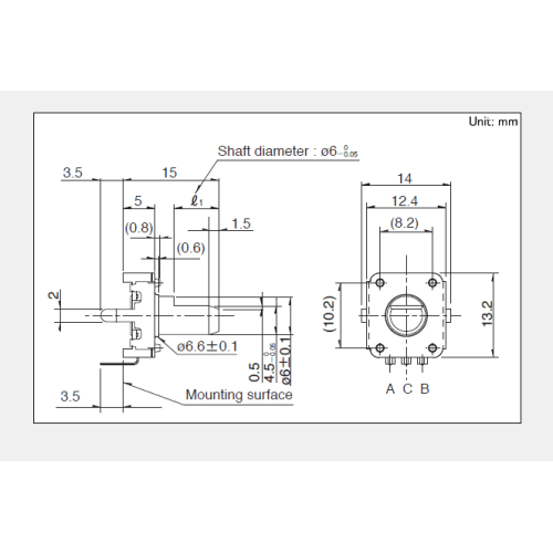 Ec12 serie Incrementele encoder