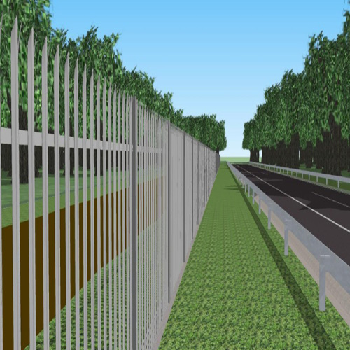 Zwaar uitgevoerde verzinkte DW metalen palissadeomheining