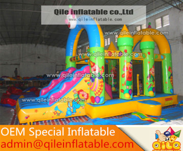 classic profressional happy clown decoration inflatable bounce combo for sale