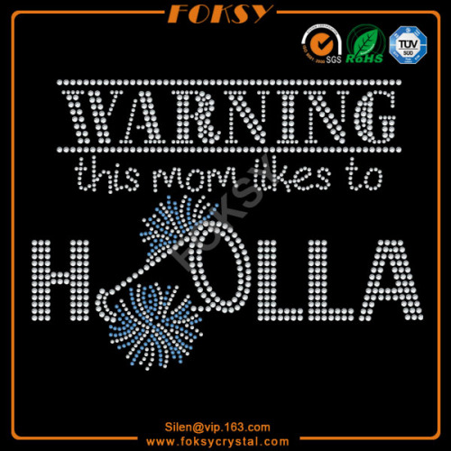 This mom likes a Holla cheer rhinestone transfer patterns