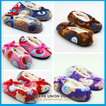 Lovely Soft Coral Velvet Indoor Slipper For Kids