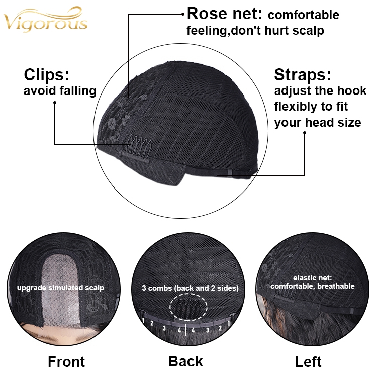 New Desinge Natural Color Hairline High Quality Machine Made Fiber Deep Curly Black Long Cheap Synthetic Hair Wigs