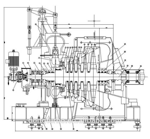 high speed steam turbine for heat power plant maintenance