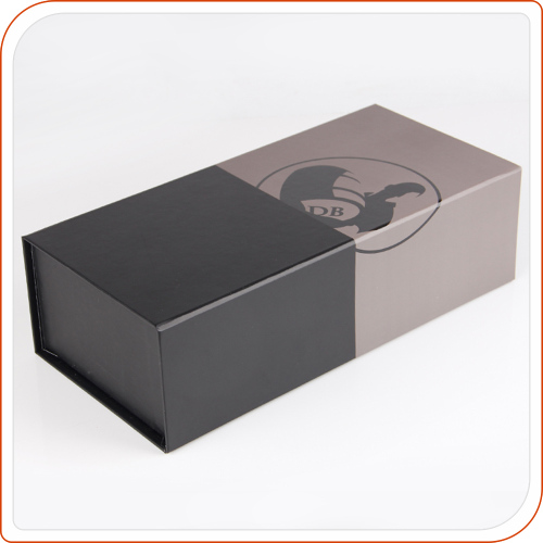 Box with satin cloth inside , UV logo printing recycle paper box gift