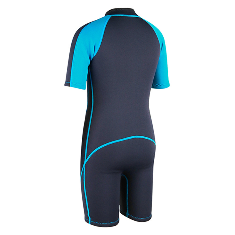 Seackin Boys Chest Zip Shorty Wetsuits 3mm