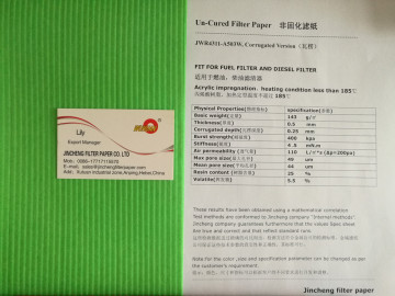 Acrylic Fuel Filter Paper