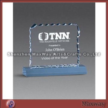 Clear Small Corporate Cracked Ice Acrylic Award