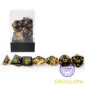 Bescon Crystal Black 7-tlg. Polywürfel-Set, Bescon Polyhedral RPG Würfel-Set Crystal Black