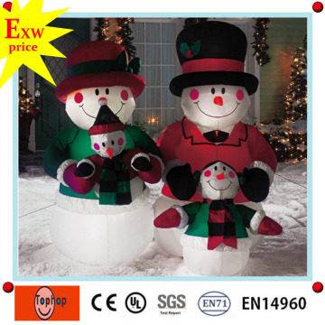 outdoor inflatable decorations santa and snowman for christmas