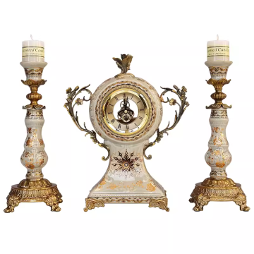 Gold Ceramic Art Clock - Luxury Retro Style Home Decor