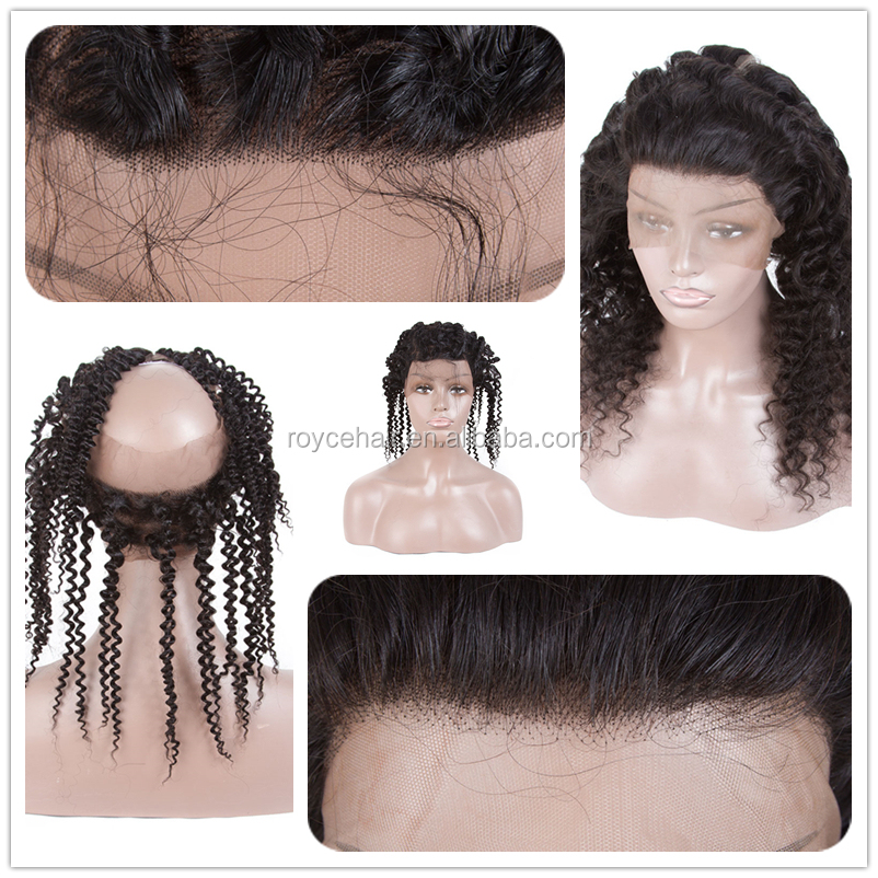 Indian Hair Brazilian 360 Degree Straight Front Full Swiss Lace Frontal Closure With Baby Hair