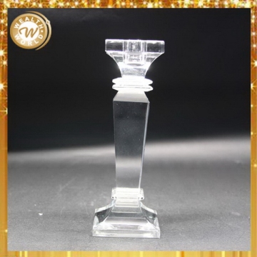 Designer antique transparent crystal candle holder