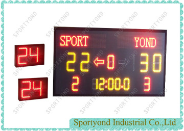 College Electronic Basketball Scoreboard With LED Shot Cloks