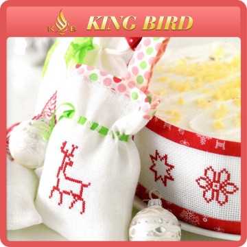 Handwork fabric drawstring bag