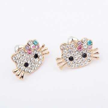 South Korea's cute cat fashion boutique joker stud earrings,cat earrings