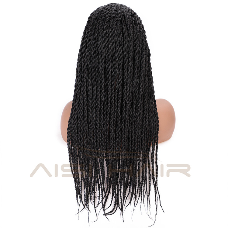 Aisi Hair Heat Resistant Synthetic Fiber Lace Front Twists Braids Wig Lace Front Long Braiding Wigs for Black Women