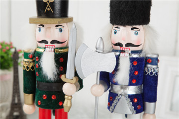 2psc/Set Nutcracker Soldier Christmas Decoration Wooden Ornaments Best New Year Gift2